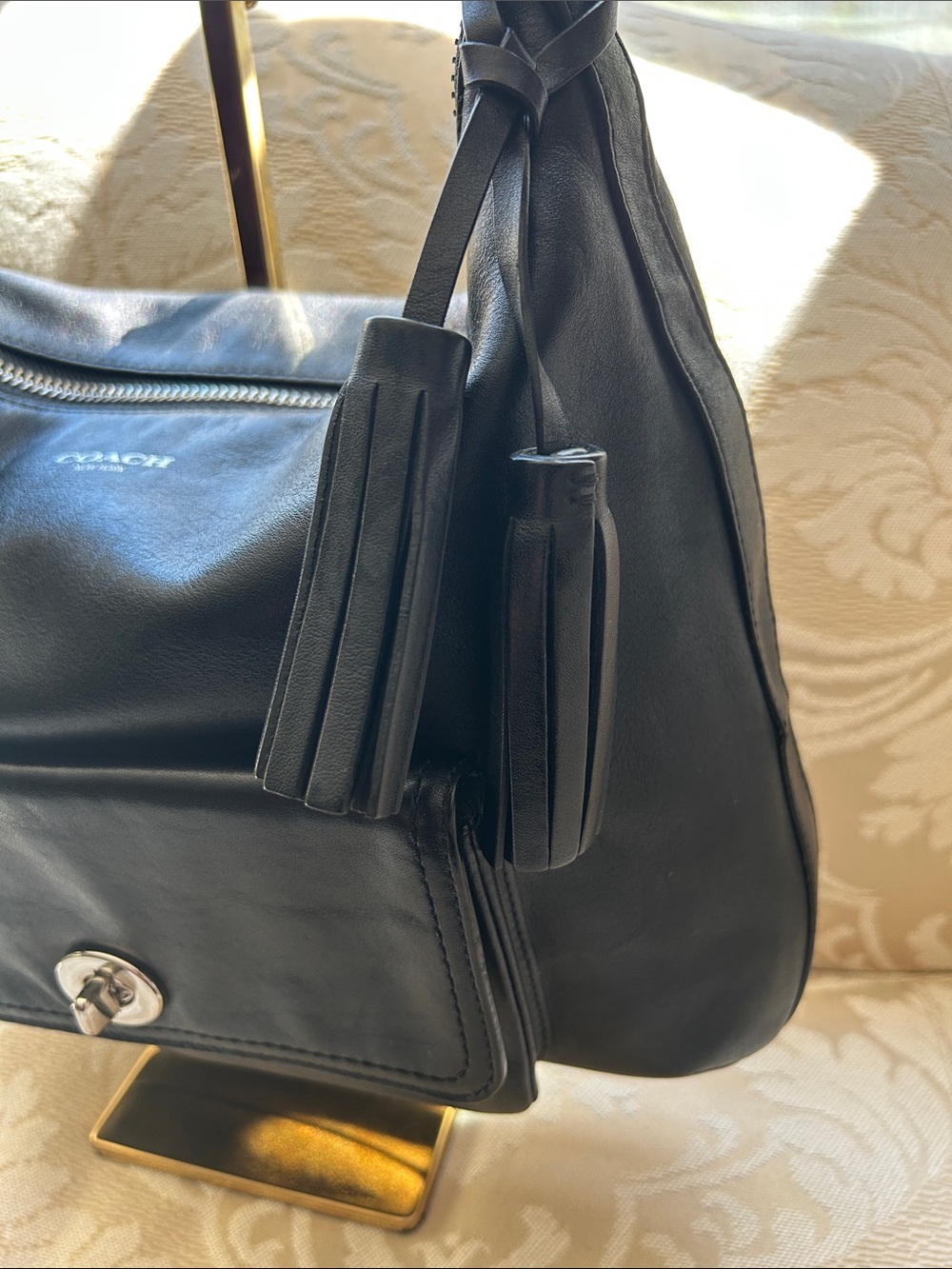 Coach 2012 Legacy Courtenay Black Leather Convertible Hobo Shoulder Orig $298 - Picture 3 of 13